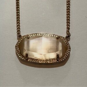 Kendra Scott Elisa Rose Gold Pendant Necklace in Citrine